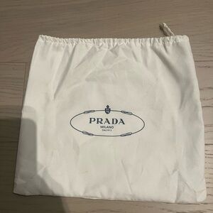 Prada White Drawstring Bag
